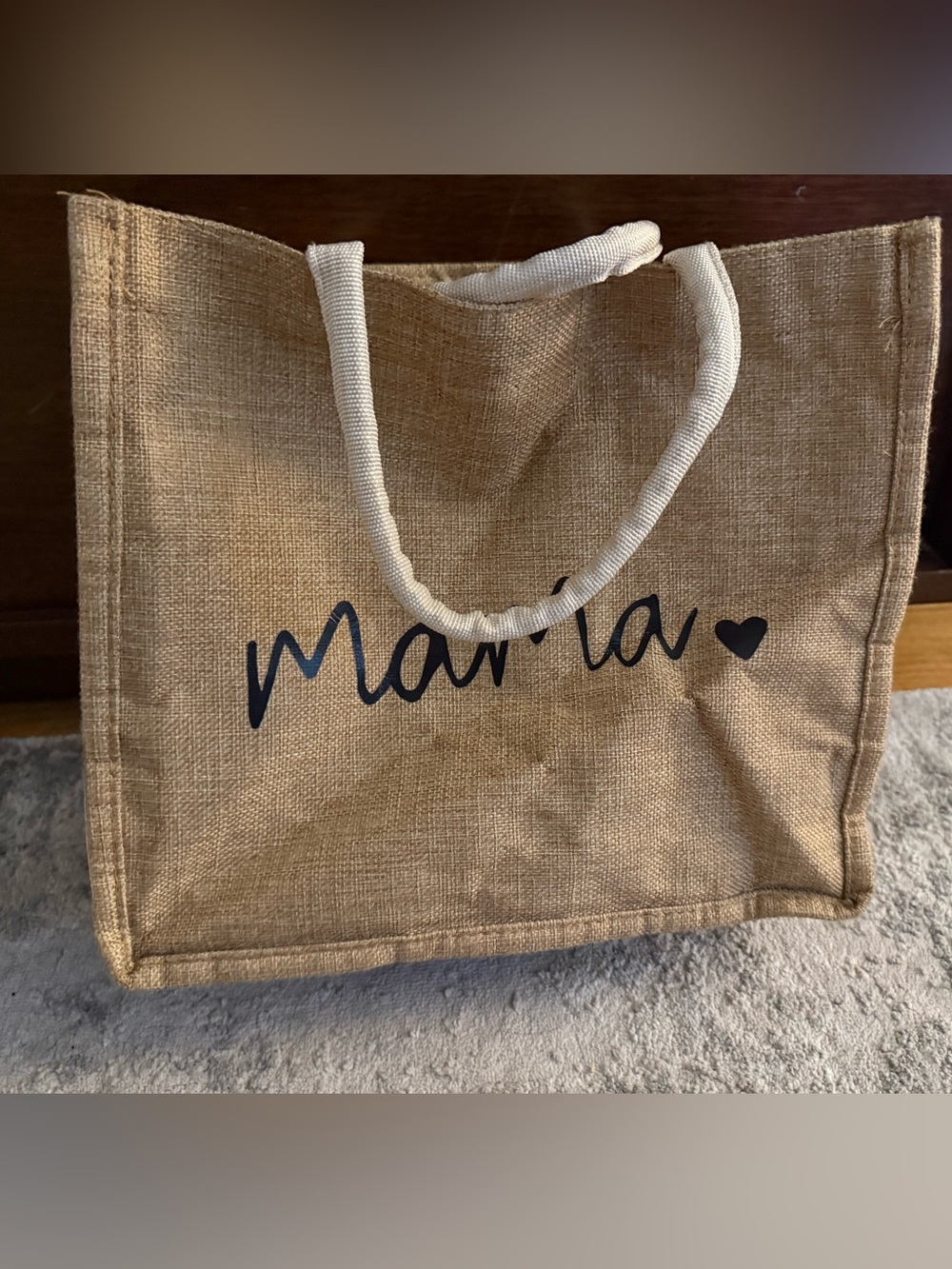 Mama Canvas Tote Bag in Natural